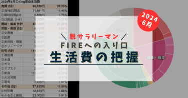 【FIREへの道のり】生活費の把握（2024/6）